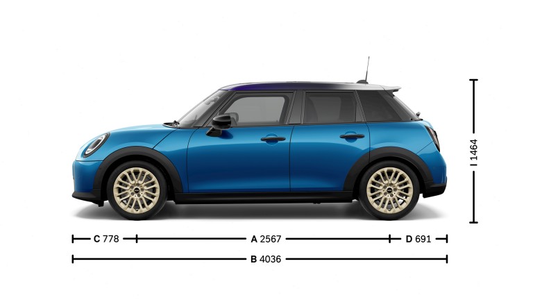 MINI Cooper 5 ajtós - méretek - nyitókép